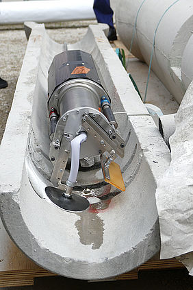 Demonstration of the filling & grouting system PI.TRON